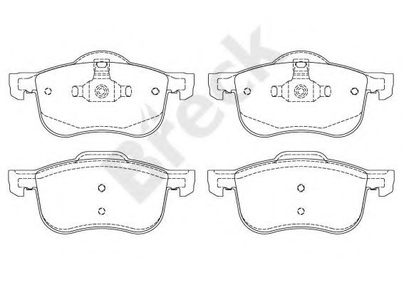 BRECK 23073 00 703 00 Тормозные колодки для VOLVO V70 XC (Вольво V70 хс) BRECK 23073 00 703 00 Тормозные колодки для VOLVO V70 XC (Вольво V70 хс)