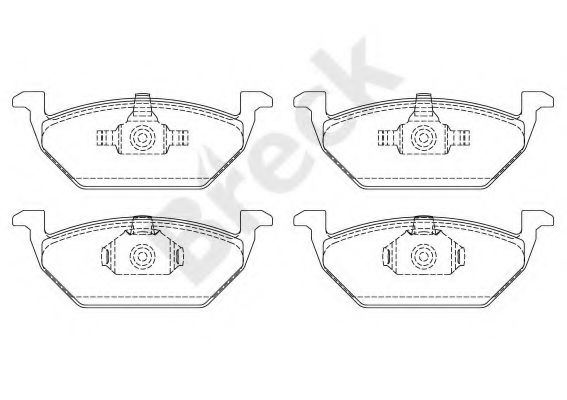 BRECK 23130 00 702 00 Тормозные колодки для VOLKSWAGEN (Фольксваген) BRECK 23130 00 702 00 Тормозные колодки для VOLKSWAGEN (Фольксваген)