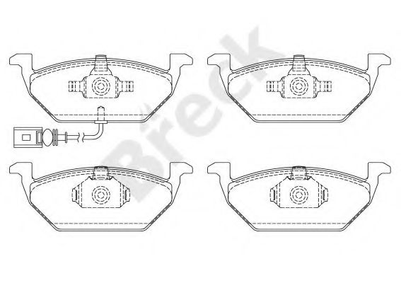 BRECK 23131 00 702 10 Тормозные колодки для VOLKSWAGEN (Фольксваген) BRECK 23131 00 702 10 Тормозные колодки для VOLKSWAGEN (Фольксваген)