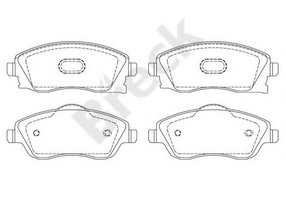 BRECK 23225 00 702 10 Тормозные колодки для OPEL VITA C (Опель Vита c) BRECK 23225 00 702 10 Тормозные колодки для OPEL VITA C (Опель Vита c)