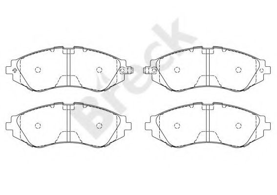 BRECK 23234 00 701 10 Тормозные колодки для DAEWOO (Дэу) BRECK 23234 00 701 10 Тормозные колодки для DAEWOO (Дэу)