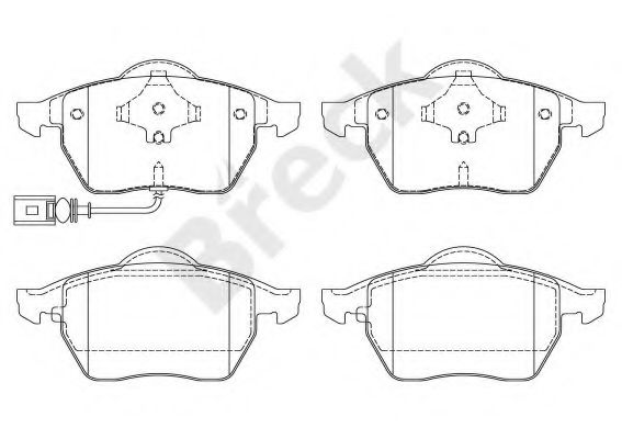 BRECK 23392 00 701 10 Тормозные колодки для VOLKSWAGEN (Фольксваген) BRECK 23392 00 701 10 Тормозные колодки для VOLKSWAGEN (Фольксваген)