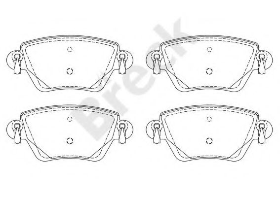 BRECK 23557 00 704 10 Тормозные колодки для FORD (Форд) BRECK 23557 00 704 10 Тормозные колодки для FORD (Форд)