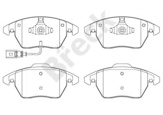BRECK 23587 00 701 10 Тормозные колодки для VOLKSWAGEN BORA / JETTA V (1K5), GOLF V Variant (1K5), JETTA V (1K5), VENTO V (1K5) 1.4 TSI BRECK 23587 00 701 10 Тормозные колодки для VOLKSWAGEN BORA / JETTA V (1K5), GOLF V Variant (1K5), JETTA V (1K5), VENTO V (1K5) 1.4 TSI