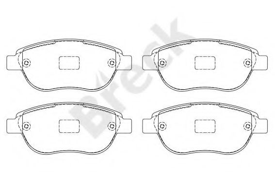 BRECK 23600 00 701 00 Тормозные колодки для CITROËN XSARA PICASSO (CитроËн Ксара пикассо) BRECK 23600 00 701 00 Тормозные колодки для CITROËN XSARA PICASSO (CитроËн Ксара пикассо)