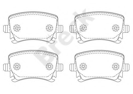 BRECK 23914 00 704 00 Тормозные колодки для AUDI TT (Ауди Тт) BRECK 23914 00 704 00 Тормозные колодки для AUDI TT (Ауди Тт)