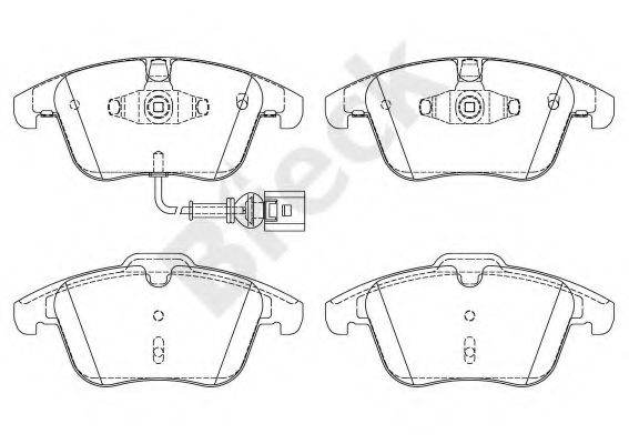 BRECK 24333 00 701 10 Тормозные колодки для VOLKSWAGEN (Фольксваген) BRECK 24333 00 701 10 Тормозные колодки для VOLKSWAGEN (Фольксваген)
