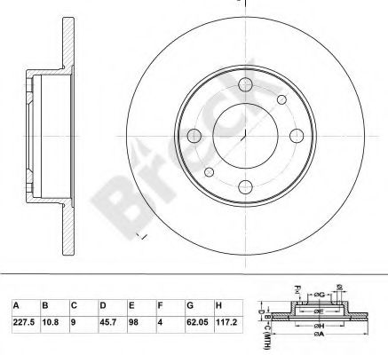 BRECK BR 046 SA100 Тормозной диск для SEAT (Сеат) BRECK BR 046 SA100 Тормозной диск для SEAT (Сеат)
