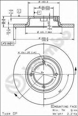 AP 14025 Тормозной диск для TOYOTA COROLLA (Тойота/тоета Cоролла) AP 14025 Тормозной диск для TOYOTA COROLLA (Тойота/тоета Cоролла)