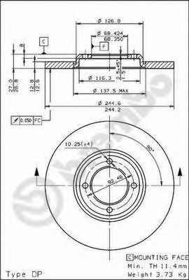 AP 14100 Тормозной диск для FORD (Форд) AP 14100 Тормозной диск для FORD (Форд)