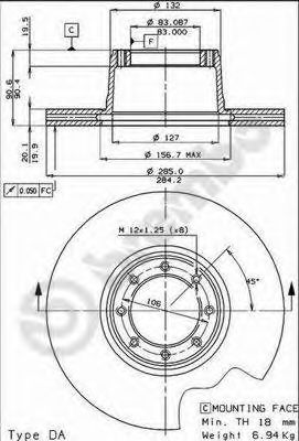 AP 24147 Тормозной диск для FIAT (Фиат) AP 24147 Тормозной диск для FIAT (Фиат)