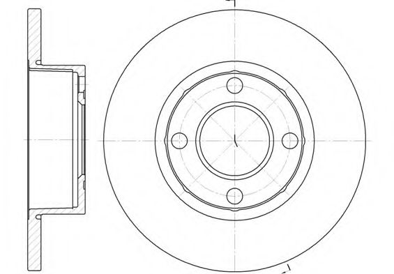 KAWE 6173 00 Тормозной диск для AUDI 90 (Ауди 90) KAWE 6173 00 Тормозной диск для AUDI 90 (Ауди 90)