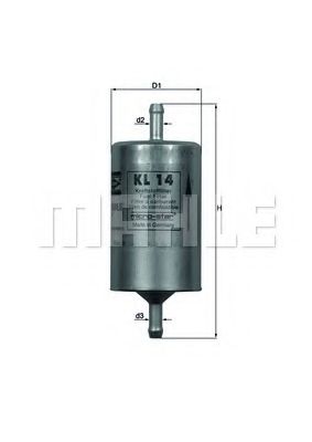 MAHLE ORIGINAL KL 14 Топливный фильтр для LIFAN (Лифан) MAHLE ORIGINAL KL 14 Топливный фильтр для LIFAN (Лифан)