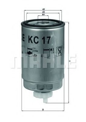 MAHLE ORIGINAL KC 17D Топливный фильтр для FIAT PALIO (Фиат Палио) MAHLE ORIGINAL KC 17D Топливный фильтр для FIAT PALIO (Фиат Палио)