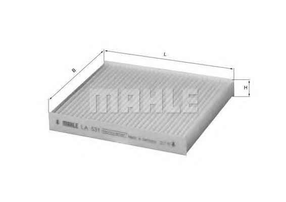 MAHLE ORIGINAL LA 531 Фильтр, воздух во внутренном пространстве для KIA (Киа) MAHLE ORIGINAL LA 531 Фильтр, воздух во внутренном пространстве для KIA (Киа)