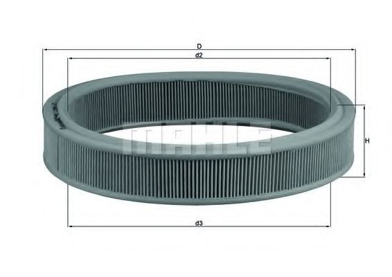 MAHLE ORIGINAL LX 38 Воздушный фильтр для VOLVO (Вольво) MAHLE ORIGINAL LX 38 Воздушный фильтр для VOLVO (Вольво)