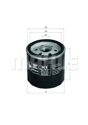 MAHLE ORIGINAL OC 5 Масляный фильтр для CITROëN (Cитроëн) MAHLE ORIGINAL OC 5 Масляный фильтр для CITROëN (Cитроëн)