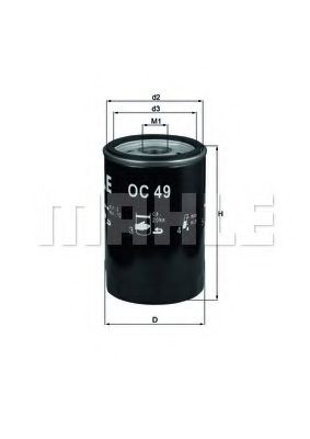 MAHLE ORIGINAL OC 49 Масляный фильтр для BMW 5 (Бмв 5) MAHLE ORIGINAL OC 49 Масляный фильтр для BMW 5 (Бмв 5)