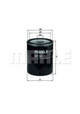 MAHLE ORIGINAL OC 93 Масляный фильтр для ROVER 2000-3500 (Ровер 2000-3500) MAHLE ORIGINAL OC 93 Масляный фильтр для ROVER 2000-3500 (Ровер 2000-3500)