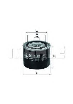 MAHLE ORIGINAL OC 204 Масляный фильтр для SAAB (Сааб) MAHLE ORIGINAL OC 204 Масляный фильтр для SAAB (Сааб)