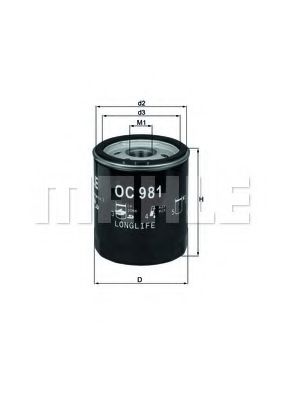 MAHLE ORIGINAL OC 981 Масляный фильтр для ROVER (Ровер) MAHLE ORIGINAL OC 981 Масляный фильтр для ROVER (Ровер)