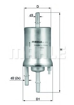MAHLE ORIGINAL KL 572 Топливный фильтр для SKODA (Шкода) MAHLE ORIGINAL KL 572 Топливный фильтр для SKODA (Шкода)