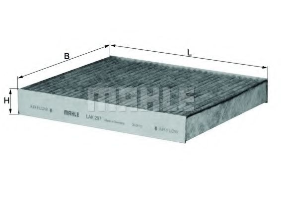 MAHLE ORIGINAL LAK 297 Фильтр, воздух во внутренном пространстве 