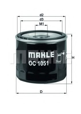 MAHLE ORIGINAL OC 1051 Масляный фильтр для FORD FIESTA V (Форд Фиеста 5) MAHLE ORIGINAL OC 1051 Масляный фильтр для FORD FIESTA V (Форд Фиеста 5)