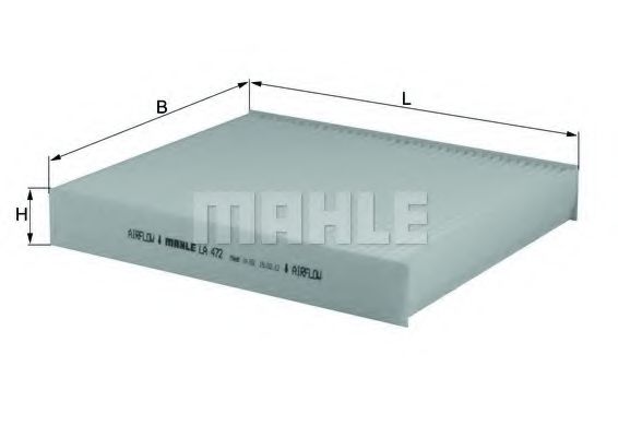 MAHLE ORIGINAL LA 472 Фильтр, воздух во внутренном пространстве для CHEVROLET TRAX (Шевроле Траx) MAHLE ORIGINAL LA 472 Фильтр, воздух во внутренном пространстве для CHEVROLET TRAX (Шевроле Траx)