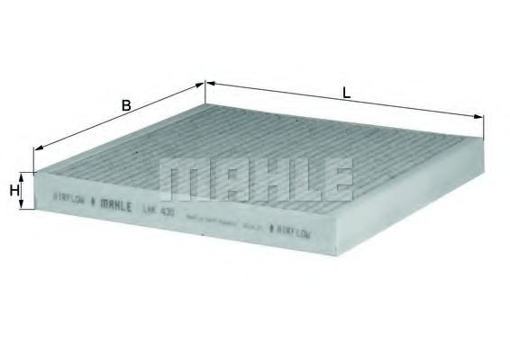 MAHLE ORIGINAL LAK 430 Фильтр, воздух во внутренном пространстве 