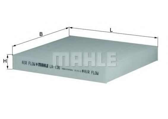MAHLE ORIGINAL LA 136 Фильтр, воздух во внутренном пространстве для RENAULT (Рено) MAHLE ORIGINAL LA 136 Фильтр, воздух во внутренном пространстве для RENAULT (Рено)