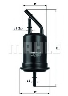 MAHLE ORIGINAL KL 488 Топливный фильтр для KIA RIO II (Киа Рио 2) MAHLE ORIGINAL KL 488 Топливный фильтр для KIA RIO II (Киа Рио 2)