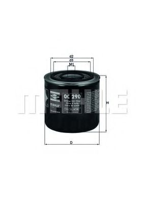 MAHLE ORIGINAL OC 290 Масляный фильтр для OPEL MOVANO (Опель Моvано) MAHLE ORIGINAL OC 290 Масляный фильтр для OPEL MOVANO (Опель Моvано)