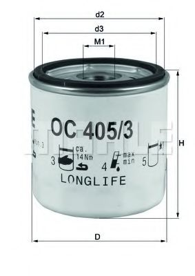 MAHLE ORIGINAL OC 405/3 Масляный фильтр для OPEL OMEGA B (Опель Омега б) MAHLE ORIGINAL OC 405/3 Масляный фильтр для OPEL OMEGA B (Опель Омега б)