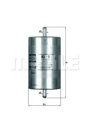 MAHLE ORIGINAL KL 9 Топливный фильтр для BMW 5 (Бмв 5) MAHLE ORIGINAL KL 9 Топливный фильтр для BMW 5 (Бмв 5)