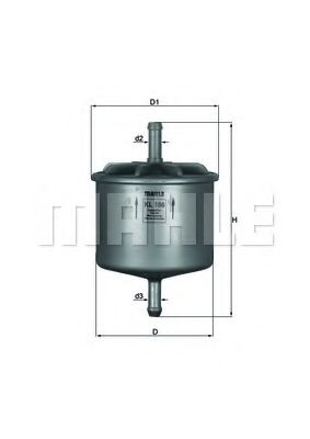 MAHLE ORIGINAL KL 186 Топливный фильтр для NISSAN CARAVAN (Ниссан Караван) MAHLE ORIGINAL KL 186 Топливный фильтр для NISSAN CARAVAN (Ниссан Караван)
