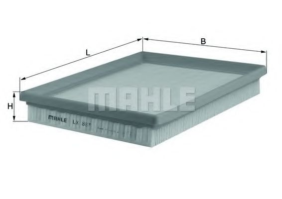 MAHLE ORIGINAL LX 887 Воздушный фильтр для FIAT (Фиат) MAHLE ORIGINAL LX 887 Воздушный фильтр для FIAT (Фиат)