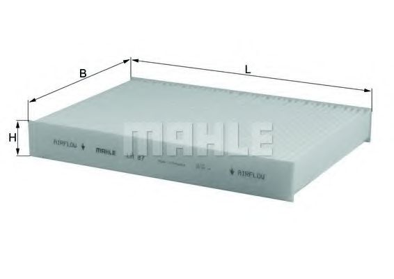 MAHLE ORIGINAL LA 87 Фильтр, воздух во внутренном пространстве для RENAULT (Рено) MAHLE ORIGINAL LA 87 Фильтр, воздух во внутренном пространстве для RENAULT (Рено)