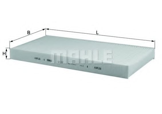 MAHLE ORIGINAL LA 117 Фильтр, воздух во внутренном пространстве для CHEVROLET CLASSIC (Шевроле Cлассиc) MAHLE ORIGINAL LA 117 Фильтр, воздух во внутренном пространстве для CHEVROLET CLASSIC (Шевроле Cлассиc)