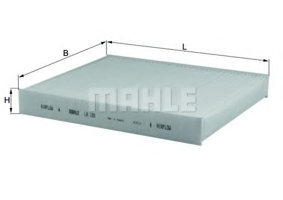 MAHLE ORIGINAL LA 120 Фильтр, воздух во внутренном пространстве для VOLKSWAGEN (Фольксваген) MAHLE ORIGINAL LA 120 Фильтр, воздух во внутренном пространстве для VOLKSWAGEN (Фольксваген)