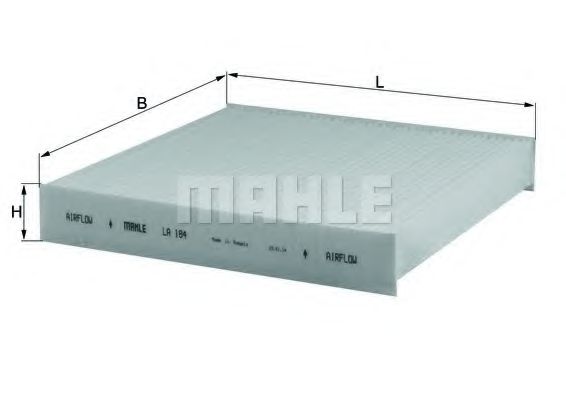 MAHLE ORIGINAL LA 184 Фильтр, воздух во внутренном пространстве для PEUGEOT PARTNER (Пежо Партнер) MAHLE ORIGINAL LA 184 Фильтр, воздух во внутренном пространстве для PEUGEOT PARTNER (Пежо Партнер)