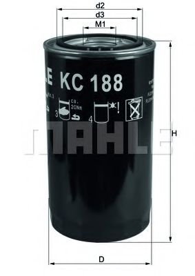 MAHLE ORIGINAL KC 188 Топливный фильтр для DAF LF 45 (Даф Лф 45) MAHLE ORIGINAL KC 188 Топливный фильтр для DAF LF 45 (Даф Лф 45)