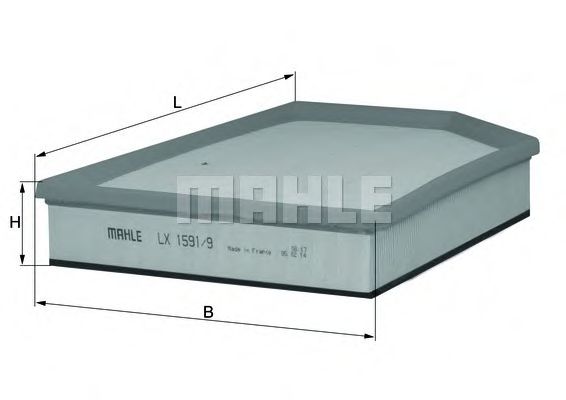 MAHLE ORIGINAL LX 1591/9 Воздушный фильтр для VOLVO (Вольво) MAHLE ORIGINAL LX 1591/9 Воздушный фильтр для VOLVO (Вольво)