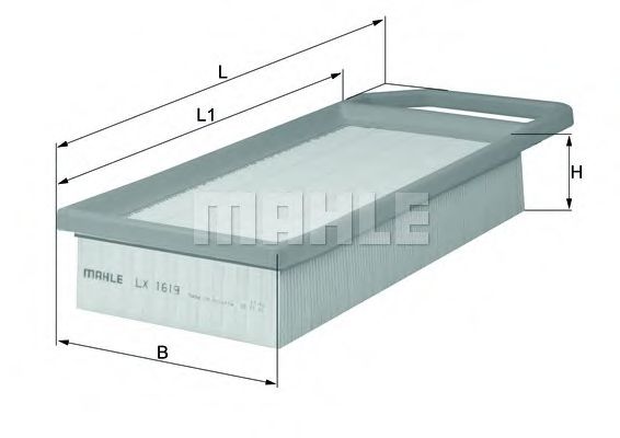MAHLE ORIGINAL LX 1619 Воздушный фильтр для CITROËN C5 III (CитроËн С5 3) MAHLE ORIGINAL LX 1619 Воздушный фильтр для CITROËN C5 III (CитроËн С5 3)