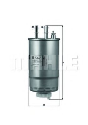 MAHLE ORIGINAL KL 567 Топливный фильтр для FIAT DOBLO (Фиат Добло) MAHLE ORIGINAL KL 567 Топливный фильтр для FIAT DOBLO (Фиат Добло)