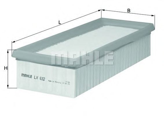 MAHLE ORIGINAL LX 632 Воздушный фильтр для ROVER 400 (Ровер 400)