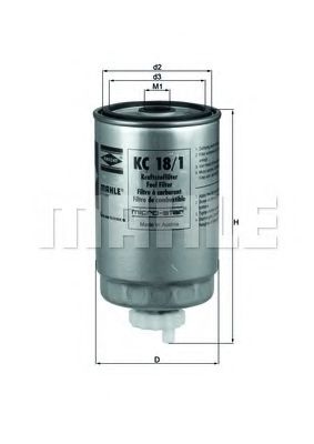 MAHLE ORIGINAL KC 18/1 Топливный фильтр для DAF 45 (Даф 45) MAHLE ORIGINAL KC 18/1 Топливный фильтр для DAF 45 (Даф 45)