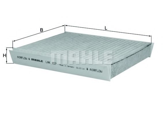 MAHLE ORIGINAL LAK 457 Фильтр, воздух во внутренном пространстве 