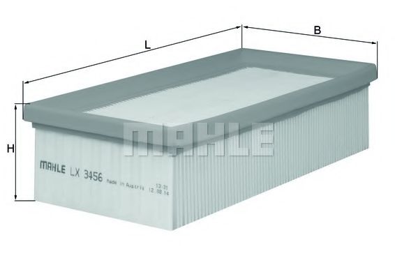 MAHLE ORIGINAL LX 3456 Воздушный фильтр для CITROËN C4 CACTUS (CитроËн С4 кактус) MAHLE ORIGINAL LX 3456 Воздушный фильтр для CITROËN C4 CACTUS (CитроËн С4 кактус)