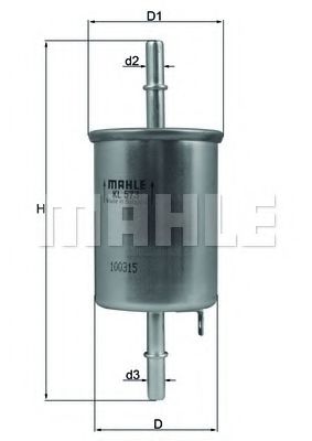 MAHLE ORIGINAL KL 573 Топливный фильтр для DAEWOO (Дэу) MAHLE ORIGINAL KL 573 Топливный фильтр для DAEWOO (Дэу)
